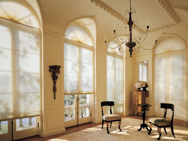 Window Treatments for Arches: Duette® honeycombs